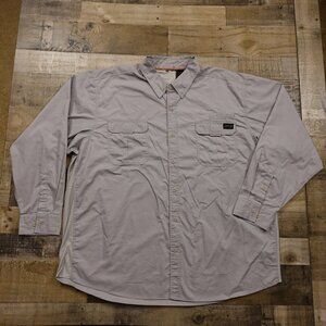 Harley-Davidson H-D Performance Button Up Shirt‎ Men’s 4XL Gray Riding Workwear